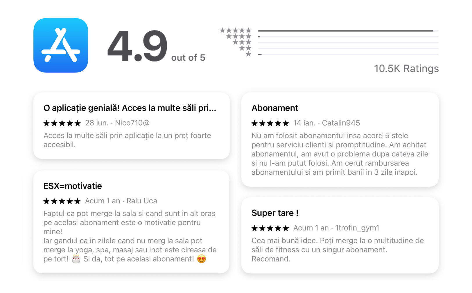 ESX Abonamente Sali App Apple AppStore